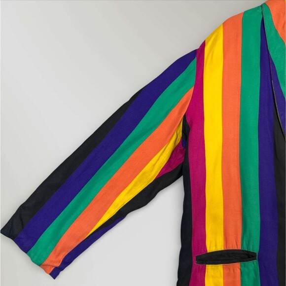 Vintage Rainbow Striped Women's Blazer - Picture 3 of 14